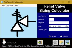 Relief Valve Sizing Calculator