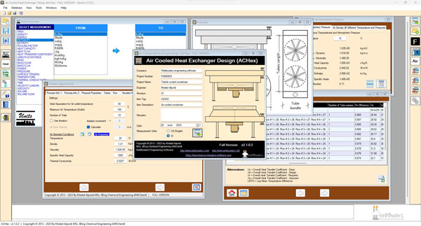 Air Cooled Heat Exchanger Design screenshot